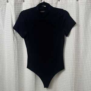 Abercrombie & Fitch Black High-Neck cutout Bodysuit